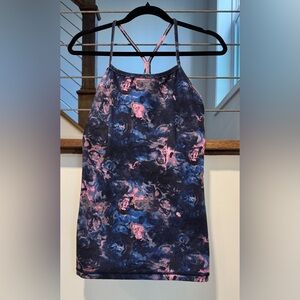 Lululemon Blue and Pink power Y tank size 8